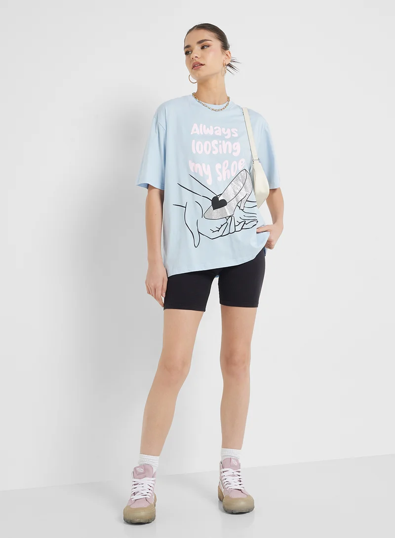 Disney Princess Oversize Slogan T-Shirt