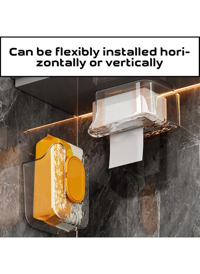 Abnaok Kitchen Wipes Storage Box, Abnaok 2PCS Wall-Mounted Tissue Box, Flushable Wipes Holder for Bathroom, Refillable Wipes Container Box, Non-Slip Toilet Wipes Container Keeps Wipes Fresh - Image 5