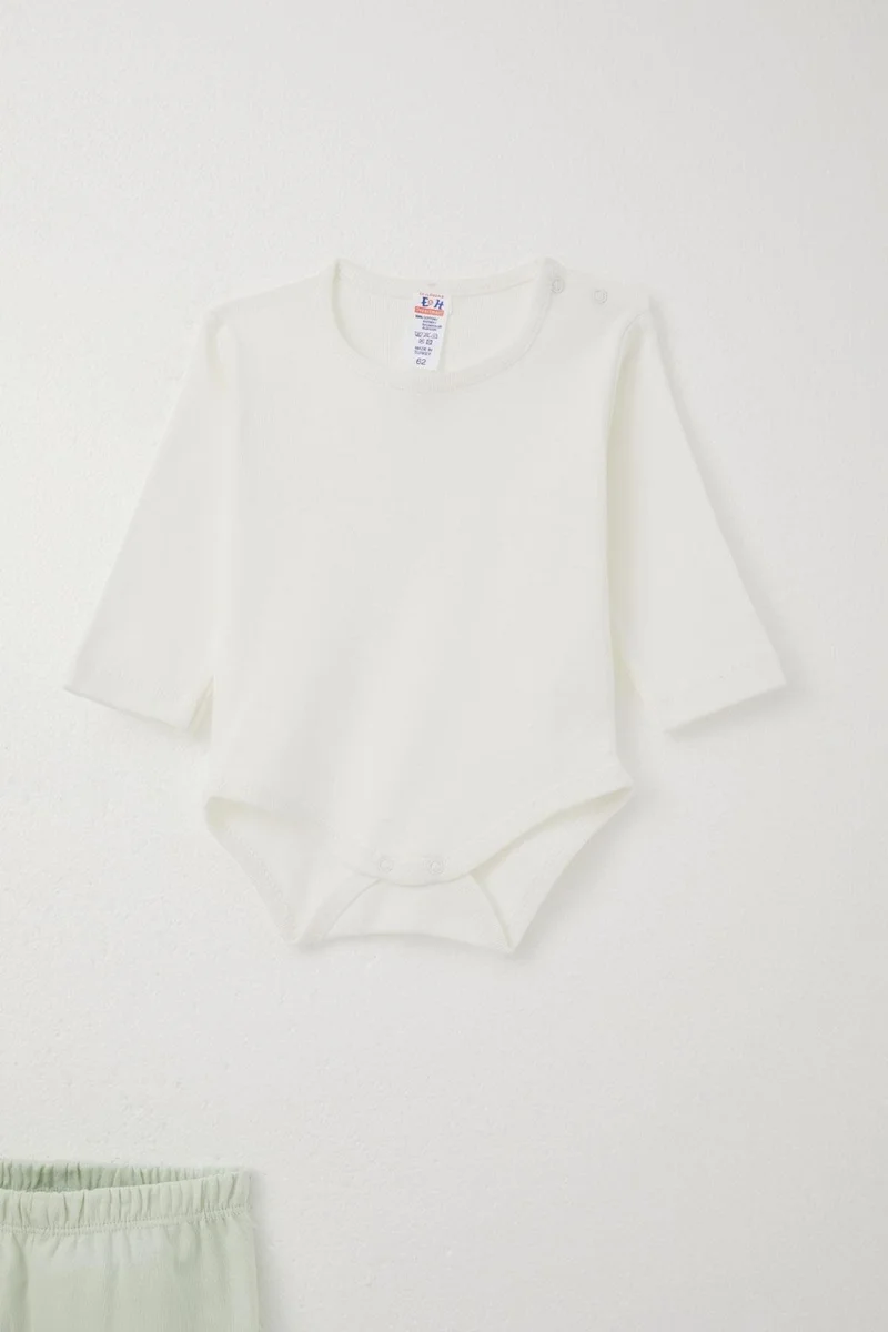 Breeze Baby Boy Bodysuit 3-Piece Set Cute Hat Puppy Embroidered 4 Months-1 Years, Aqua Green
