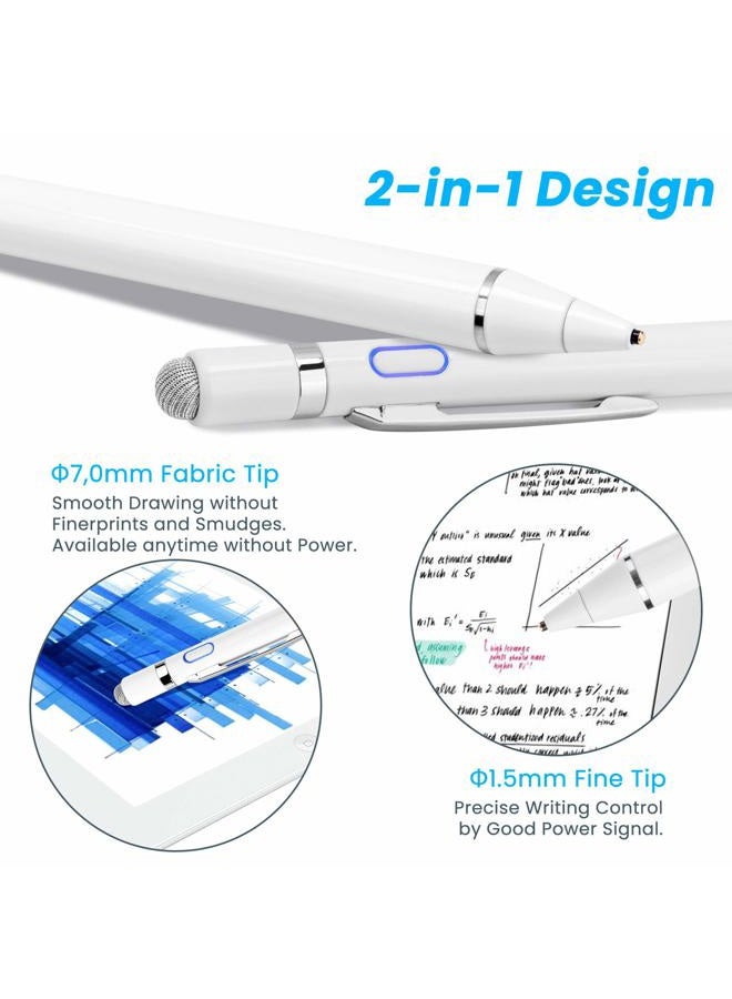 Edivia Stylus Pen for Samsung Galaxy Tab A 10.1 2022, Digital Pencil with 1.5mm Ultra Fine Tip Pens for Samsung Galaxy Tab A 10.1/10.5/8 Inch Stylus, White - Image 3