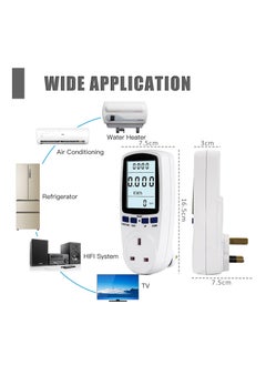 Y&D Power Meter Energy Monitor UK Plug, 13A Electricity Usage with LCD Display, Overload Protection kwh Analyzer for Home Appliances  - Image 3