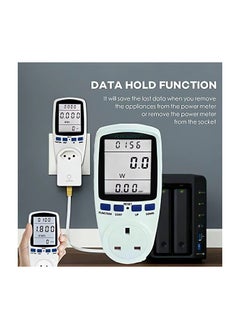 Y&D Power Meter Energy Monitor UK Plug, 13A Electricity Usage with LCD Display, Overload Protection kwh Analyzer for Home Appliances  - Image 4