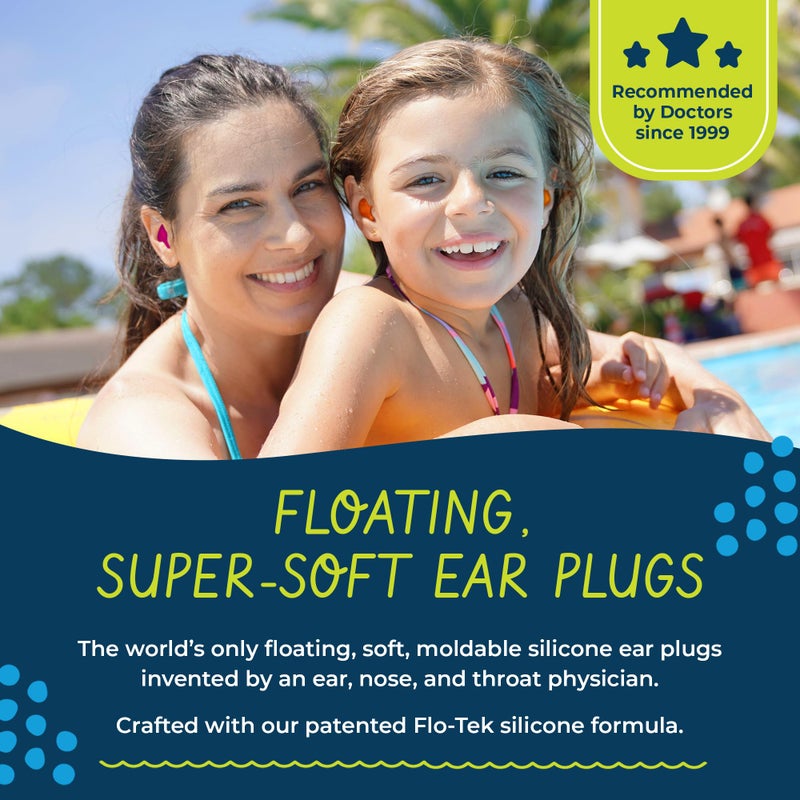 Putty Buddies Earvolution Floating Putty Buddies Ear Plugs for Swimming - Invented by an Ear Physician - Moldable, Premium, Silicone - Floats on Water - Waterproof - Made in The USA - 3 Pack - Red/White/Blue - Image 3