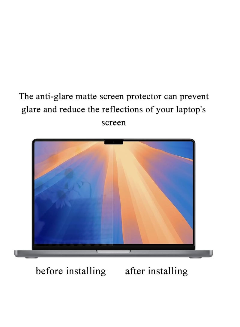 1Pack Anti Glare Matte Screen Protector for 2024--2021 MacBook Pro 14" with M4/M3/M2/M1 Chip, Anti-Reflection Accessories 5H Hardness Protector for MacBook Pro 14.2 Inch (Matte Clear)  - Image 2