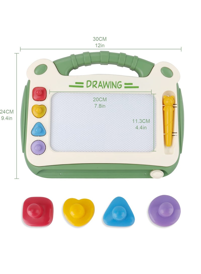 Zikra Magnetic Drawing Board for Kids, Doodle Board with Magnet Pen for Boys Girls Colorful Erasable Magnetic Drawing Board Educational Learning Toy for Toddlers Age 2 3 4 (Green) - Image 5