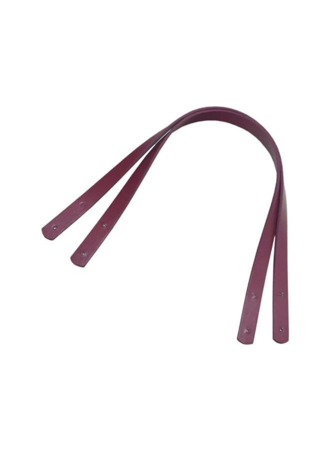 klarako 2pcs PU Leather Purse Handles Totebag Straps Replacement Handbag Handle for DIY Handbag Purse Making Accessories (Wine Red)60cm  - Image 3