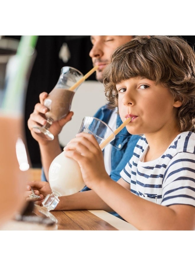 شفاطات بامبو قابلة لإعادة الاستخدام مع فرشاة تنظيف – شفاطات طبيعية عضوية 100% صديقة للبيئة للمشروبات الساخنة والباردة، العصائر، السموثي، القهوة، الشاي، الكوكتيلات – شفاطات متينة وعديمة الطعم والرائحة، بديل صحي للبلاستيك – عبوة 4 قطع للكبار والأطفال - Image 3