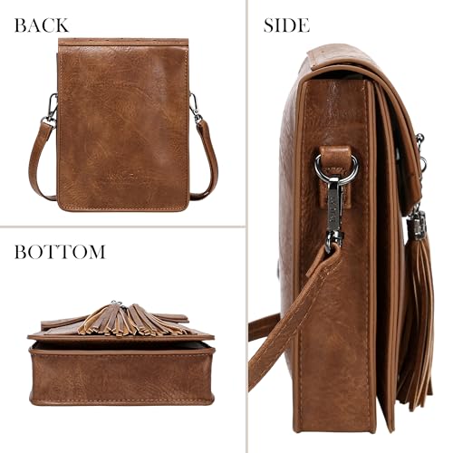 INICAT Small Crossbody Bags for Women Unique Gifts for Teenage Girl Cell Phone Purse Cross Body Bag For Woman Wallet Purse(Brown) - Image 5
