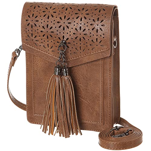 INICAT Small Crossbody Bags for Women Unique Gifts for Teenage Girl Cell Phone Purse Cross Body Bag For Woman Wallet Purse(Brown) - Image 1