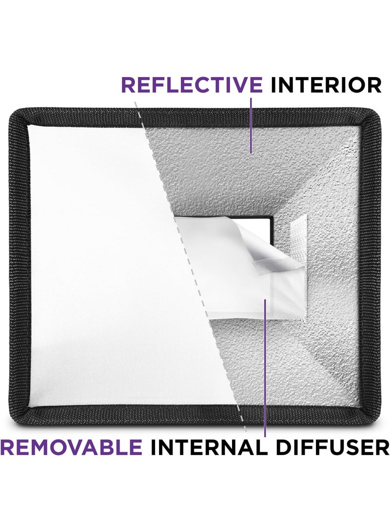 Altura Photo موزع ضوء فلاش ألتيورا فوتو سوفت بوكس 6x5 (عالمي، قابل للطي مع حقيبة تخزين) لكاميرات كانون ويونغنو ونيكون - Image 2