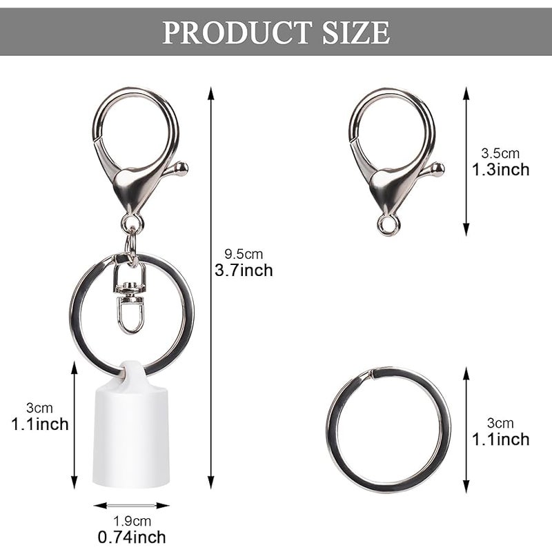 حامل سلسلة مفاتيح لملمع الشفاه في الصيف فرايديز من روليتويلز - سلسلة مفاتيح حامل مرطب الشفاه - حافظة ملمع شفاه محمولة مع حلقة مفاتيح، عبوة من قطعتين - Image 3