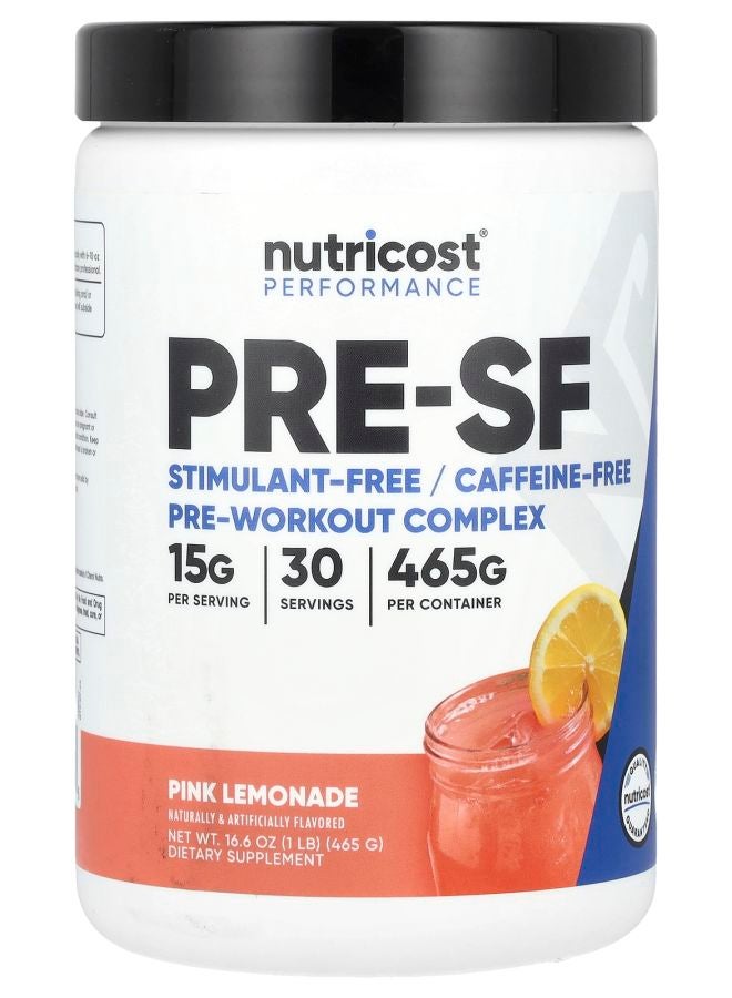 Nutricost معقد ما قبل التمرين خالي من المنشطات أداء PreSF ليمون وردي 1 رطل (465 جرام)