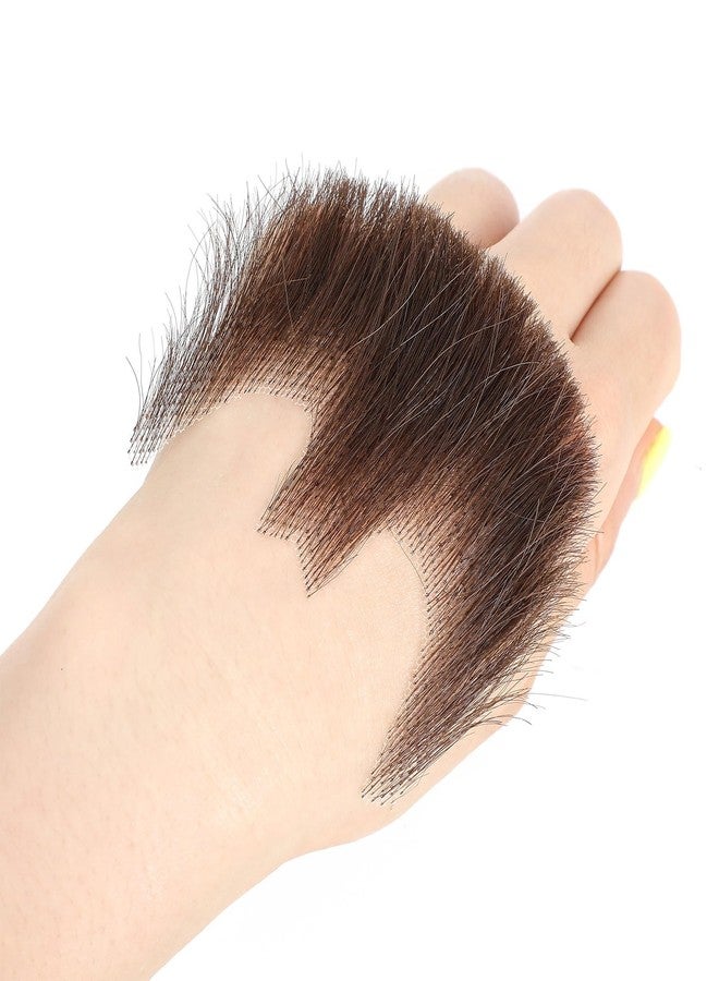 CLIONE Brown Fake Beard Realistic 100% Human Hair Full Hand Tied Goatee False Beards Lace Invisible Fake Mustache for Halloween Dressing Men Makeup Entertainment/Drama/Party/Movie Prop - Image 4