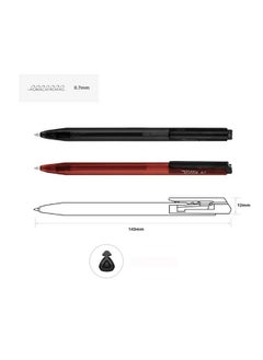 Monami Trifis (Triffis) Oil-Based Ballpoint Pen 0.7Mm Set Of 5 Ink-Red 1, Blue 1, Black 3  - Image 2