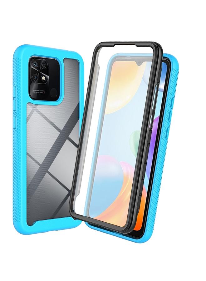 Green Tiger Xiaomi Redmi 10C Starry Sky Full Body Hybrid Shockproof Phone Case Light Blue - Image 1