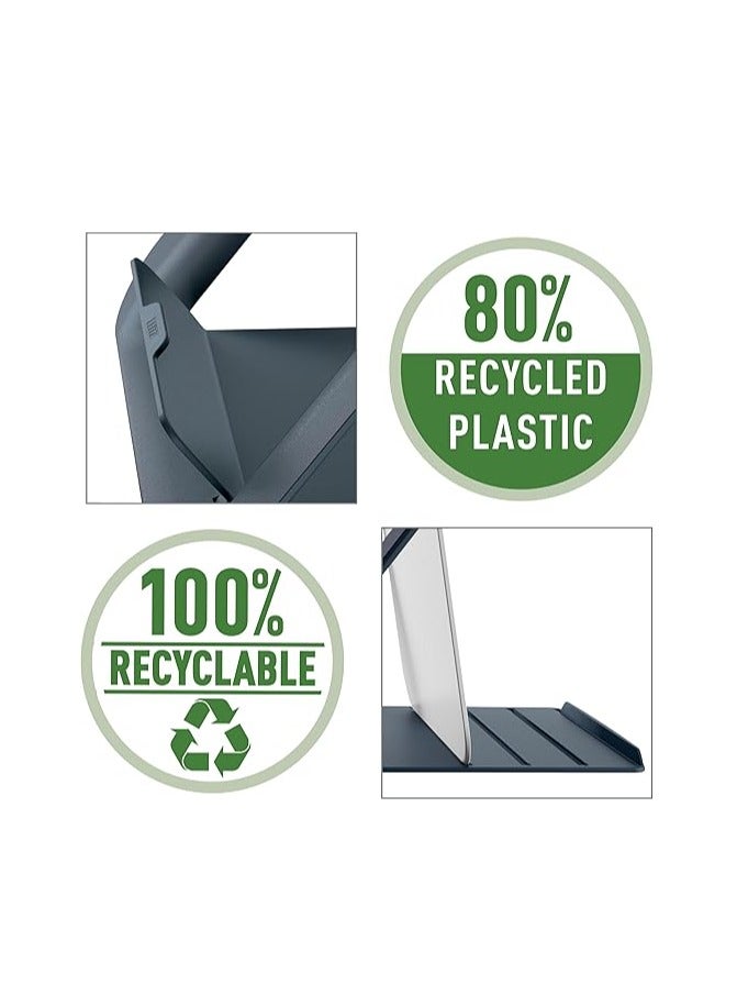 LEITZ Laptop Stand Height-Adjustable Laptop Stand, Notebook Stand with 4 Heights for 13-15 Inch Notebooks, Compact Laptop Riser for Desk, IGR Certified, Ergo Cosy Series, Grey, 64260089 - Image 5