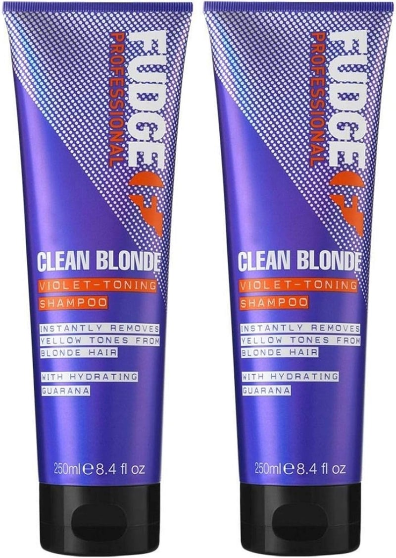 2 Anti Yellow CleanFudge Clean Blonde Violet Toning Shampoo 250 ml