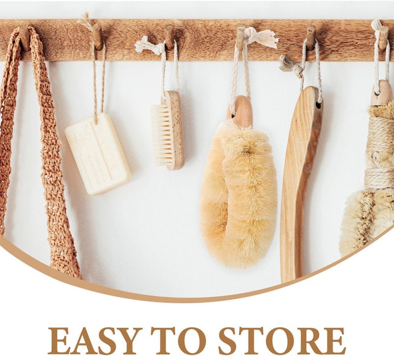 2pcs Natural Sisal Fiber Exfoliating Shower Body Brushes Large and Small Dry Skin Scrubbers for Effective Skin Exfoliation and Circulation Stimulation in Bath - Image 3