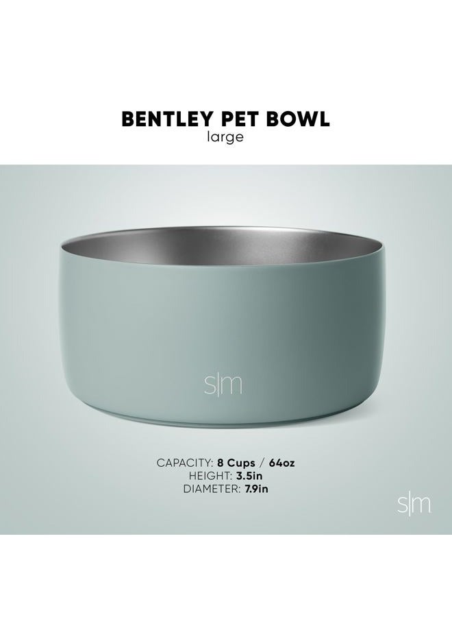 Simple Modern Stainless Steel Pet Water Bowl for Dogs & Cats | Insulated Stainless Steel Food Bowls for Dog Cat | No Tip No Slip BPA Free | Bentley Collection | Large (8 Cups) | Midnight Black - Image 4