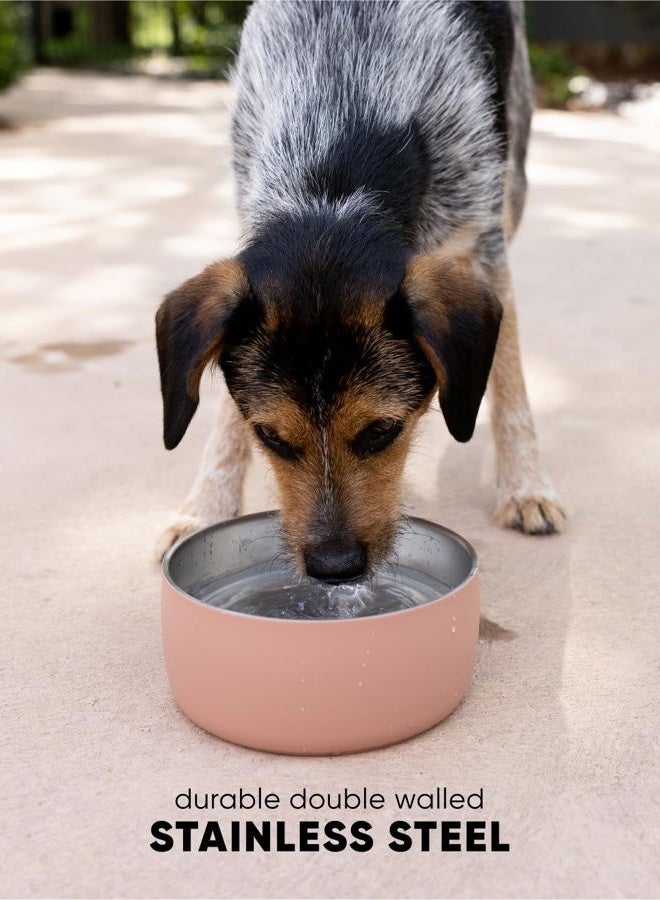 Simple Modern Stainless Steel Pet Water Bowl for Dogs & Cats | Insulated Stainless Steel Food Bowls for Dog Cat | No Tip No Slip BPA Free | Bentley Collection | Large (8 Cups) | Midnight Black - Image 3