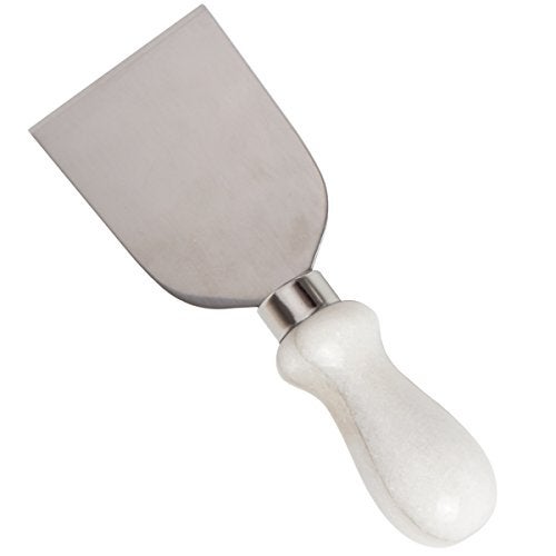 Creative Home 4-Piece Cheese Knife Set with Natural Marble Handle, Stainless Steel Cutter for Soft and Hard Cheeses, Charcuterie Board Accessories, 2" W x 5.3" L (Color may vary) - Image 5