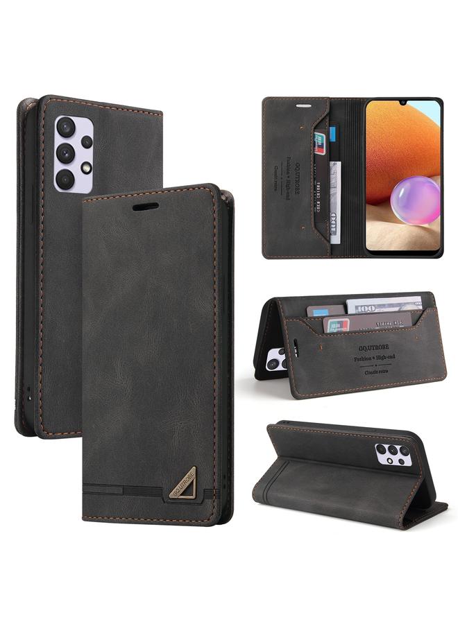 اس-توب جراب لهاتف Samsung Galaxy A32 4G، جراب جلدي مضاد للسرقة مع حامل وفتحات للبطاقات ومحفظة - Image 1