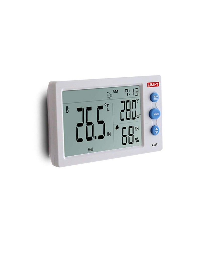 UNI-T Hanging Wall Table Mounted High Precision Indore/Outdoor Digital Thermo Hygrometer with Clock - UNI-T  - Image 1