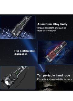 Light 250,000 Lumens Brightest LED Tactical Flashlight Zoomable, Waterproof, Dustproof with 6 Modes for Desert Camping and Emergencies  - Image 2