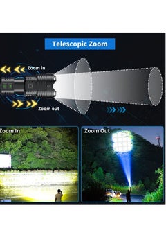 Light 250,000 Lumens Brightest LED Tactical Flashlight Zoomable, Waterproof, Dustproof with 6 Modes for Desert Camping and Emergencies  - Image 3