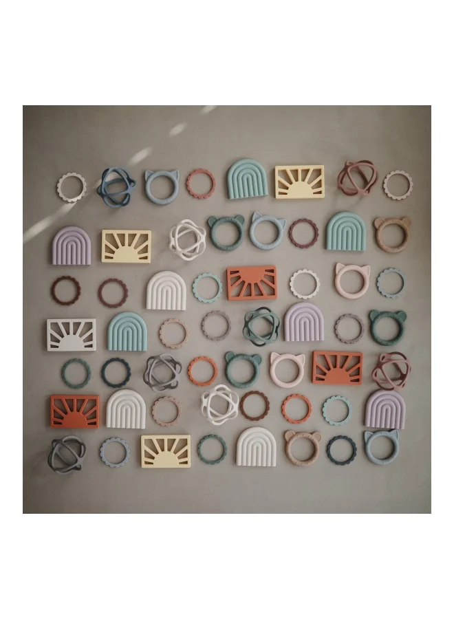mushie Teether Rainbow Cambridge Blue