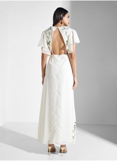 Hope & Ivy Bridal Embellished Backless Maxi Dress  - Image 2