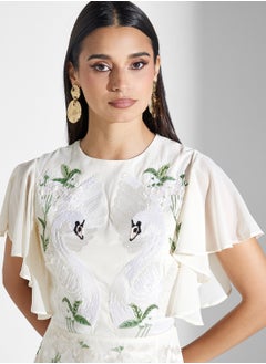 Hope & Ivy Bridal Embellished Backless Maxi Dress  - Image 3