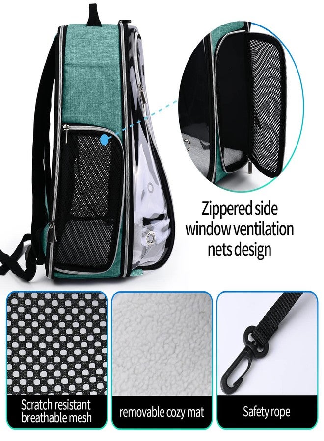 BAGLHER Cat Carrier Backpack Bubble - Fit Up to 18 Lbs - Airline-Approved Dog Backpack Carrier for Small Pets Puppies Dogs Bunny, Space Capsule Dog Carrier Backpack for Travel Outdoor Hiking, Green - Image 3