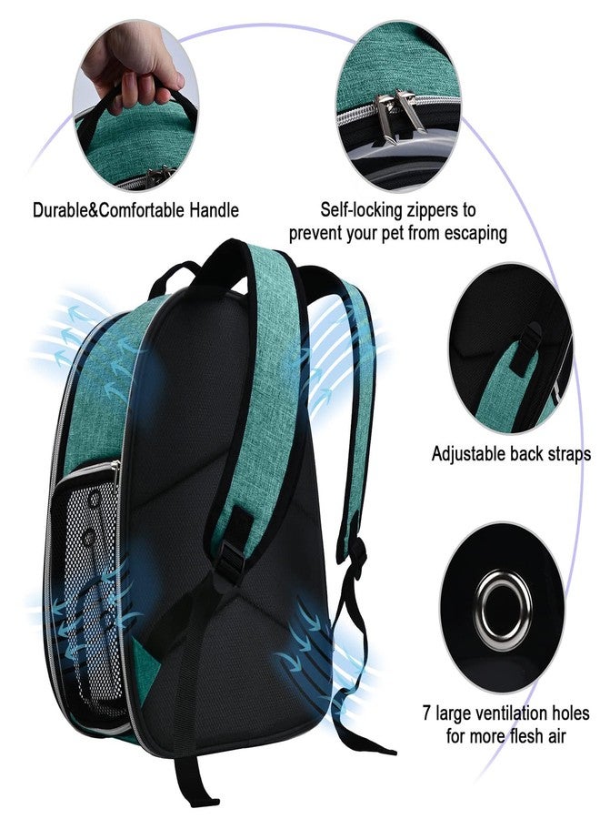 BAGLHER Cat Carrier Backpack Bubble - Fit Up to 18 Lbs - Airline-Approved Dog Backpack Carrier for Small Pets Puppies Dogs Bunny, Space Capsule Dog Carrier Backpack for Travel Outdoor Hiking, Green - Image 5