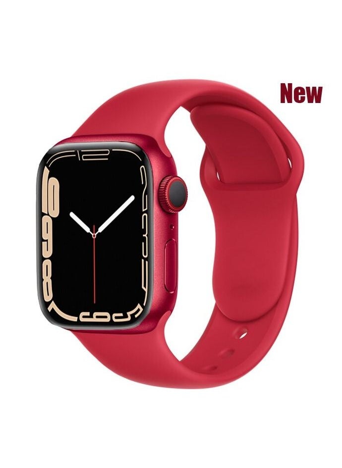 Generic - Apple Watch Band 45mm Soft Silicone Sport Band Replacement Wrist Strap Compatible for iWatch Apple Watch Series 7 (45mm) - Image 1