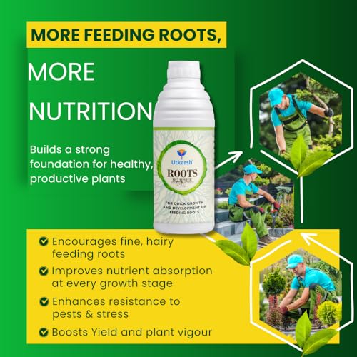 Utkarsh Roots Multiplier Plant Food | Hairy Root Booster for Plants | Enhances Root Growth, Nutrient Uptake & Plant Health (1 Lit; Pack of 1) - Image 3