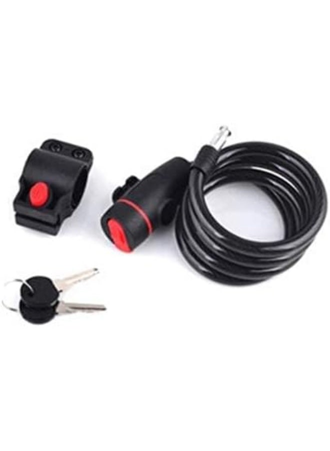 Universal Anti-Theft Bicycle Lock – Stainless Steel Cable Coil Bike Lock for MTB, Road Bike & Motorcycle – Heavy-Duty Security Lock with 2 Keys - Image 3