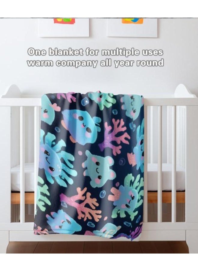 general Baby and children's cartoon flannel thin blanket (warm and comfortable, suitable for sleep, game use) 70cm*100cm - Image 3