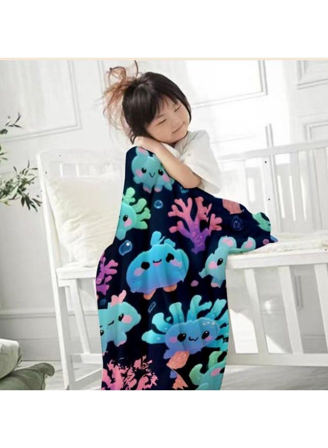 general Baby and children's cartoon flannel thin blanket (warm and comfortable, suitable for sleep, game use) 70cm*100cm - Image 2
