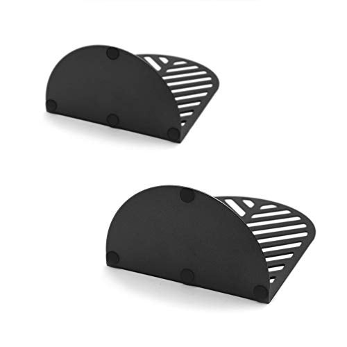 QiMing Leaf Bookends for Books,1 Pair Metal Book Holders for Office Shelves Adults & Kids Gift(Black) - Image 4