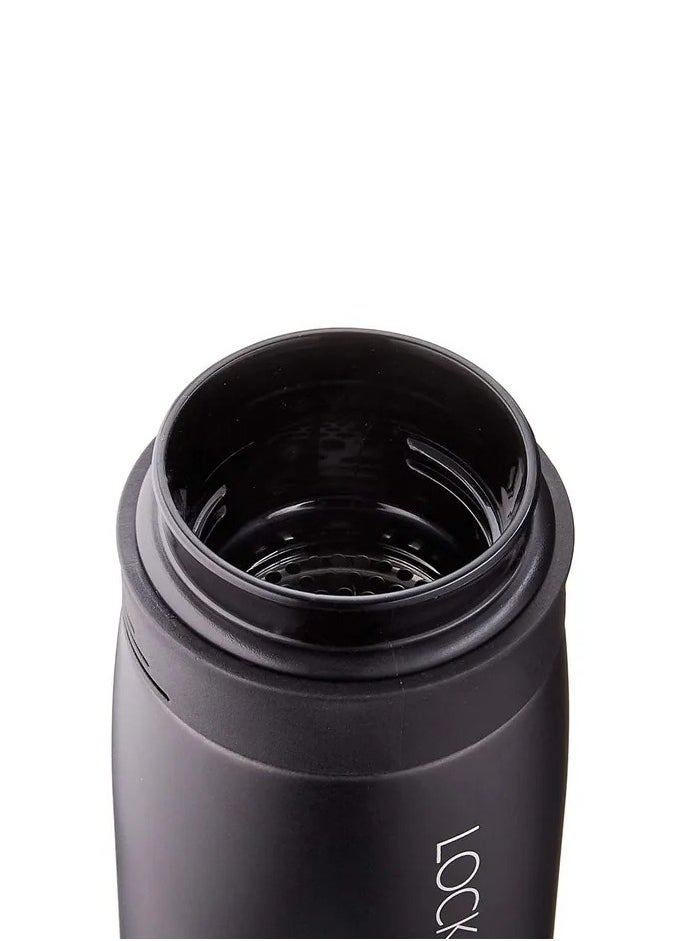 LOCK & LOCK LocknLock 400ml Stainless Steel Tumbler with Double-Vacuum Insulation - Portable, Ergonomic Travel Mug for Hot and Cold Beverages - Black  - Image 3
