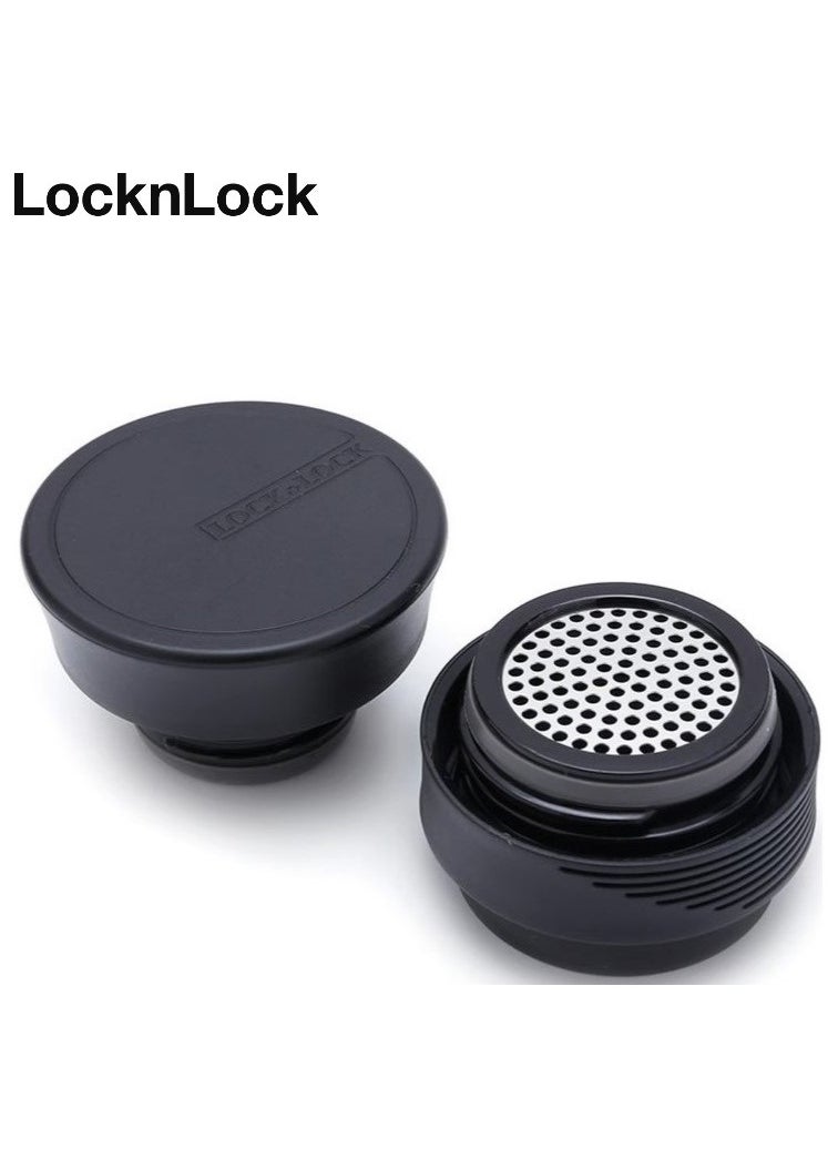 LOCK & LOCK LocknLock 400ml Stainless Steel Tumbler with Double-Vacuum Insulation - Portable, Ergonomic Travel Mug for Hot and Cold Beverages - Black  - Image 4
