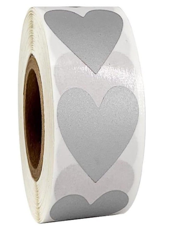 orgner 300 Round 1-Inch Silver DIY Scratch Off Stickers - Heart Shape Perfect for Reward Charts, Games, Business Promotions, Tickets, Lottery, Events, Activities, Crafts - Image 3