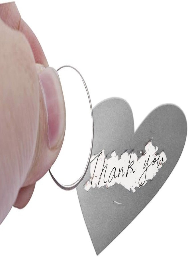 orgner 300 Round 1-Inch Silver DIY Scratch Off Stickers - Heart Shape Perfect for Reward Charts, Games, Business Promotions, Tickets, Lottery, Events, Activities, Crafts - Image 5