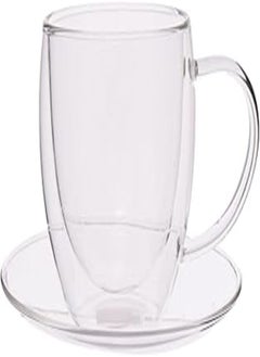 Oxford Double Glass Mug 250 Ml With Plate - SSG060 - pzsku/Z2A9FC6D6943BE1D0E262Z/45/_/1723236118/b0dbb2fb-ba53-4815-b340-375de9558e60