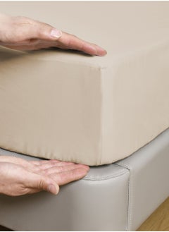 Master Home Textile Cotton Fitted Sheet Set,  100% Cotton, 200 TC, 2 Pieces Single Size with 30 cm Deep Pocket  - Image 5