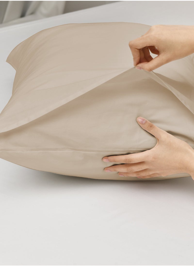 Master Home Textile - Cotton Fitted Sheet Set,  100% Cotton, 200 TC, 2 Pieces Single Size with 30 cm Deep Pocket - Image 1