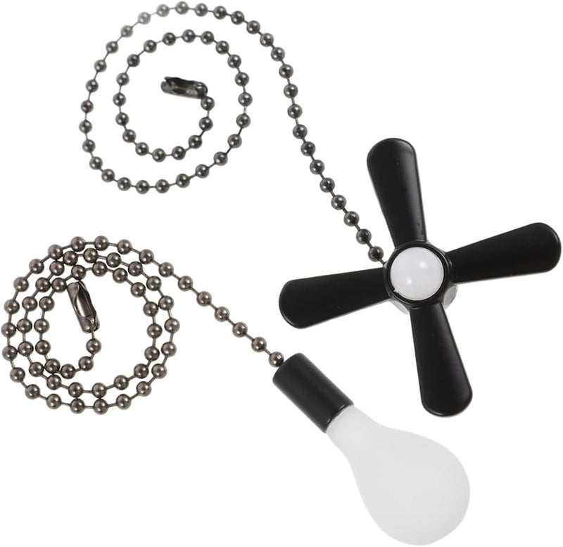 2Pcs Clear Glass Pendant Fan Pull Chain Replacement Accessory For Ceiling Light Fixtures - Image 2