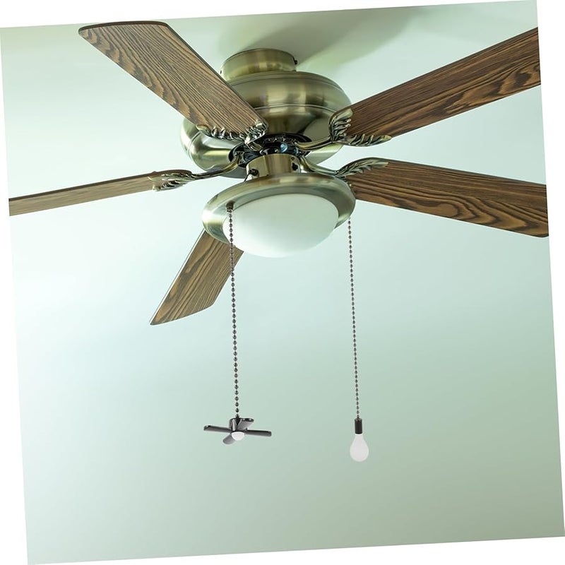 2Pcs Clear Glass Pendant Fan Pull Chain Replacement Accessory For Ceiling Light Fixtures - Image 4