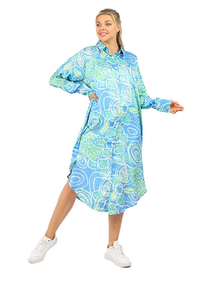 Zmurud Silky Satin Blouse - Printed  - Image 2